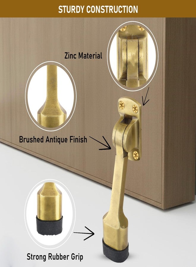 DHSVS Premium 5-Inch Door Stopper for Main Door with Bullet Antique/Stopper with Rubber Grip for Home,Office and Hotel(Pack of 1) - Image 2